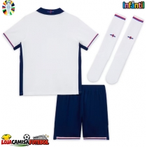 Camisa de Futebol Inglaterra Equipamento Principal Infantil Europeu 2024 Manga Curta (+ Calças curtas)